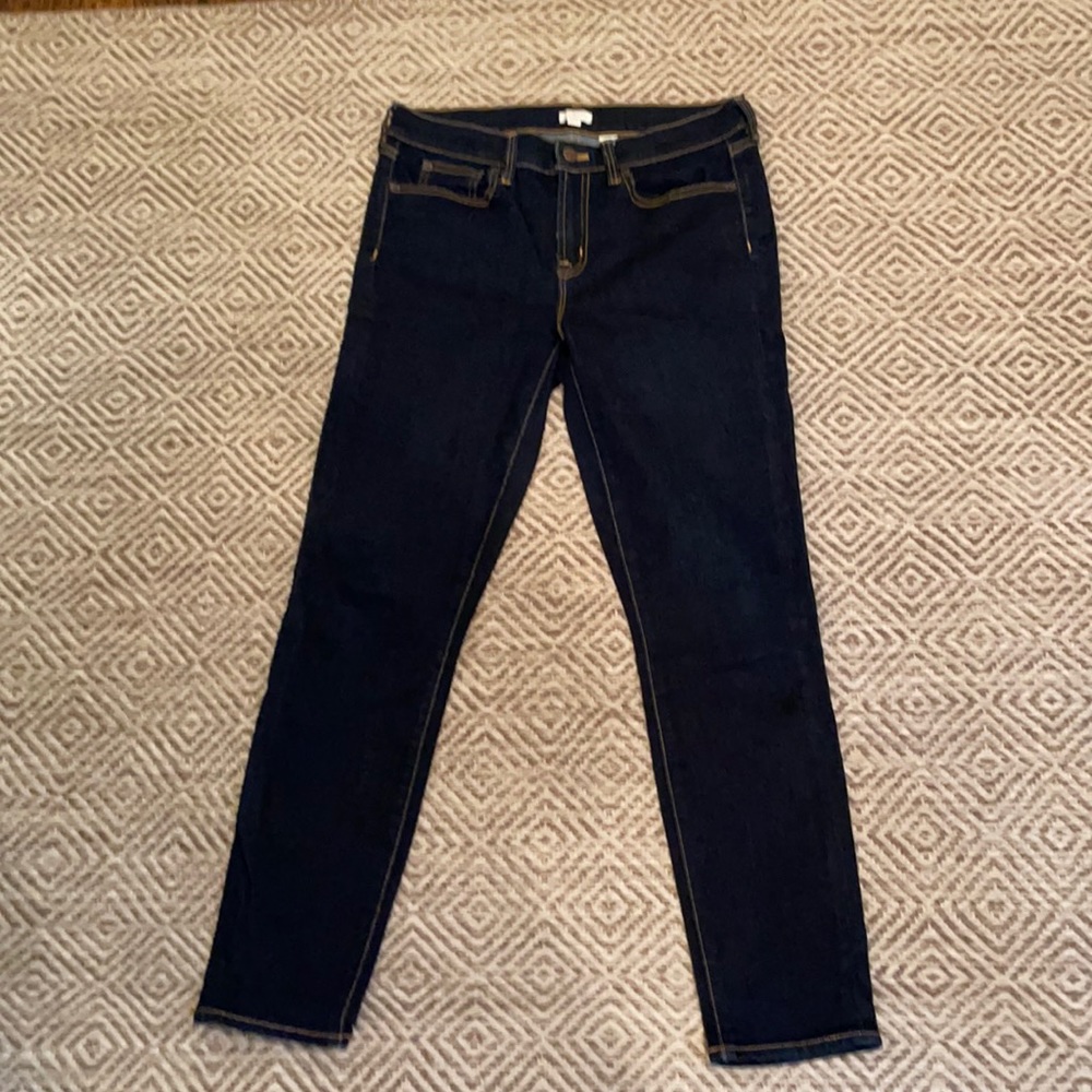 J Crew Skinny Dark Blue Jeans, size 28